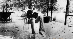 Glenn Frey of the Eagles made at his home in Los Angeles in 1975 with his two cats RIP January 2016