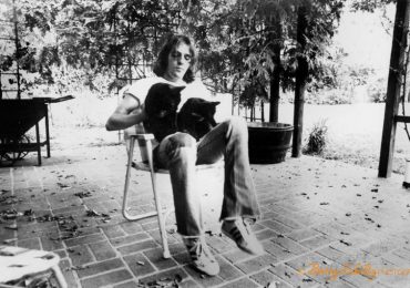 Glenn Frey of the Eagles made at his home in Los Angeles in 1975 with his two cats RIP January 2016